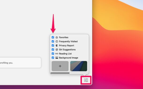Cómo personalizar la página de inicio de Safari en MacOS Big Sur