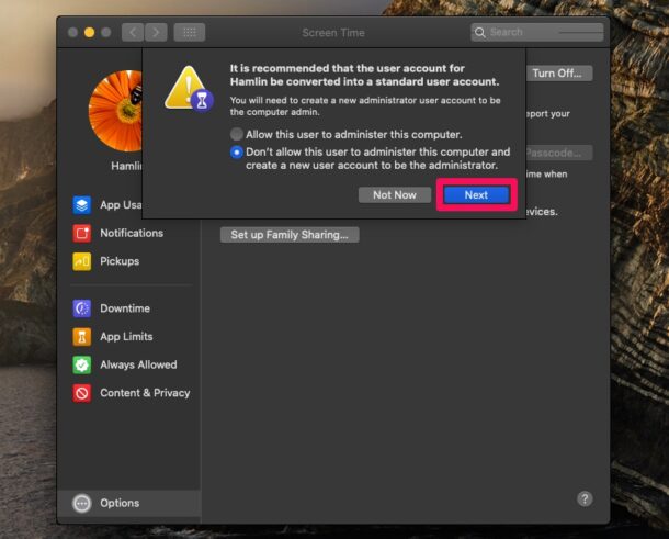 Cómo configurar el código de acceso de tiempo de pantalla en Mac
