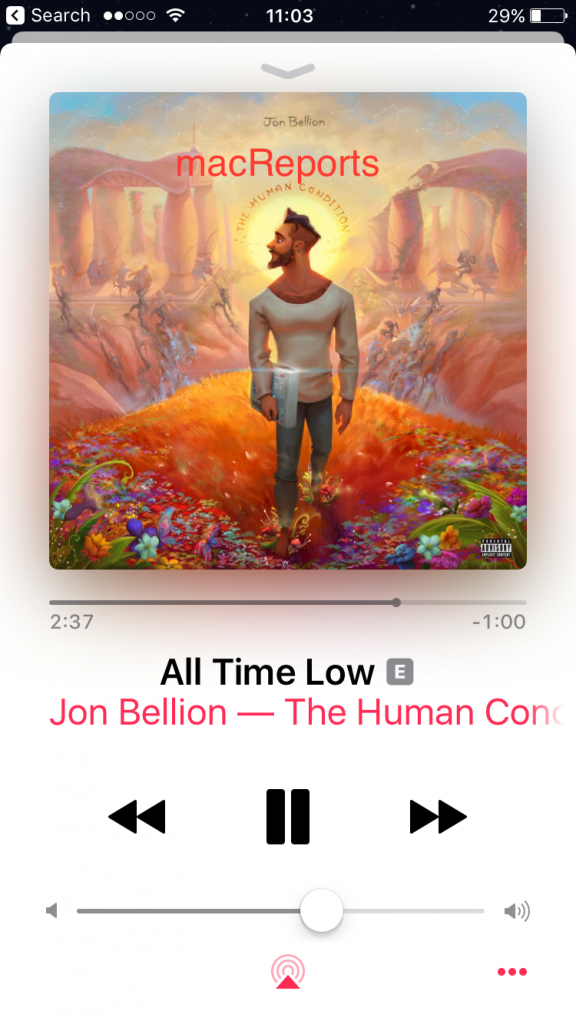 Música de Apple ahora en reproducción