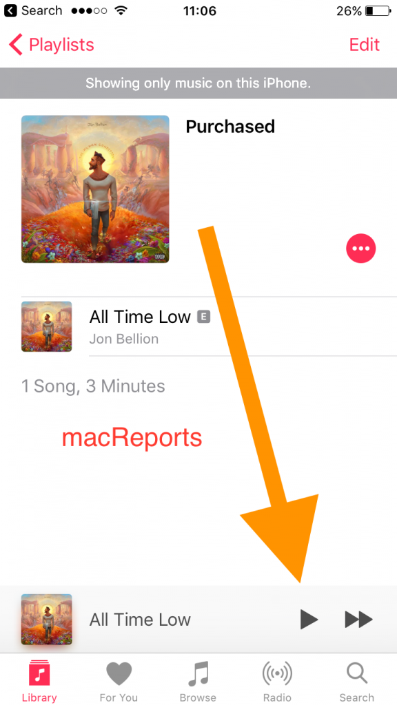 Reproductor de música de Apple