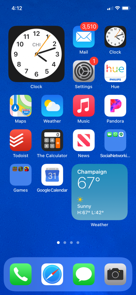 el widget muestra la hora correcta