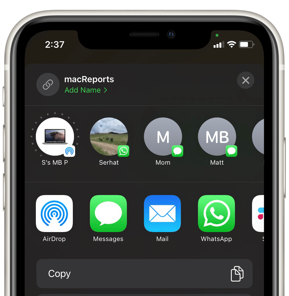 invitar a alguien con un enlace de FaceTime