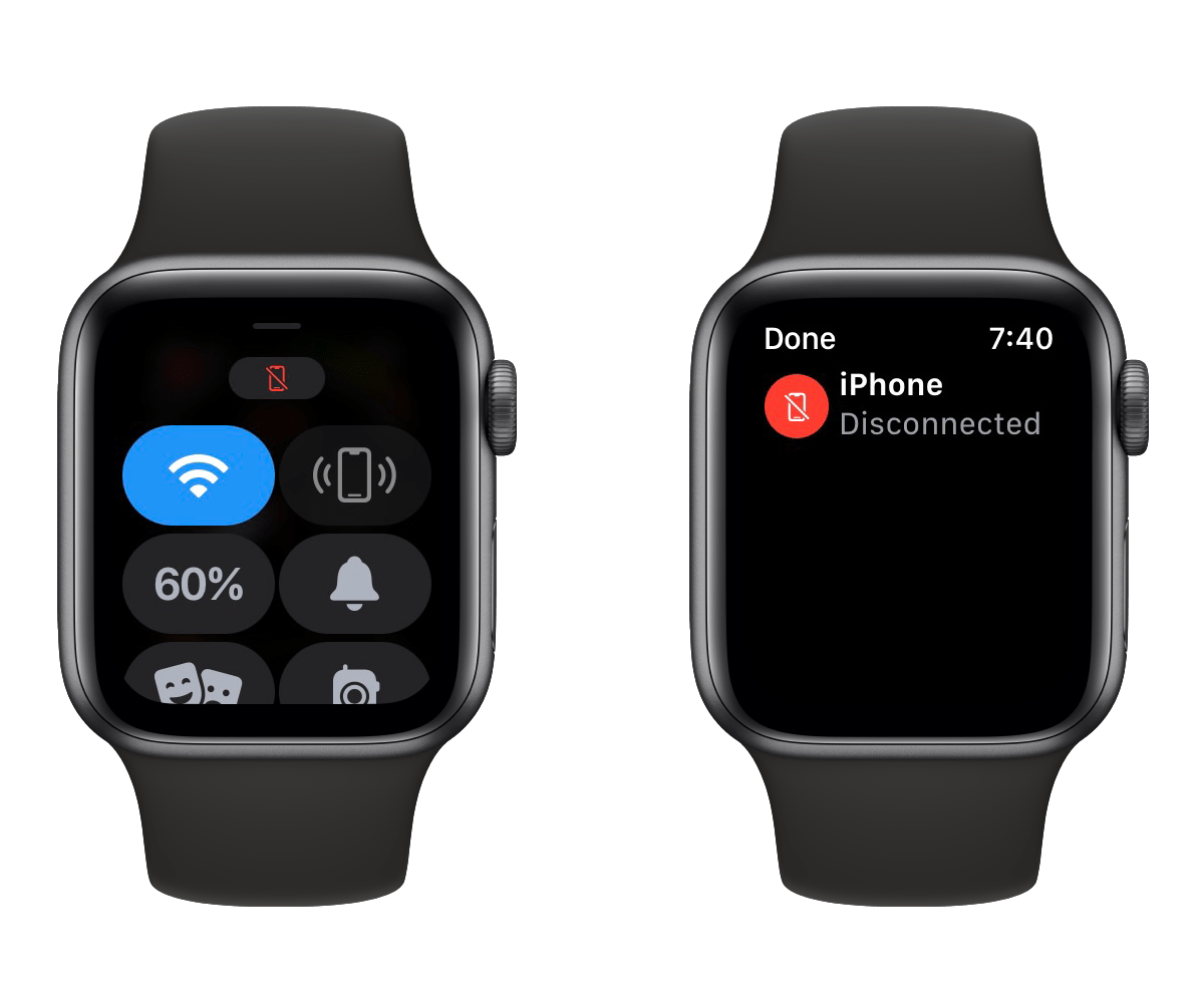 Apple Watch no conectado al iPhone
