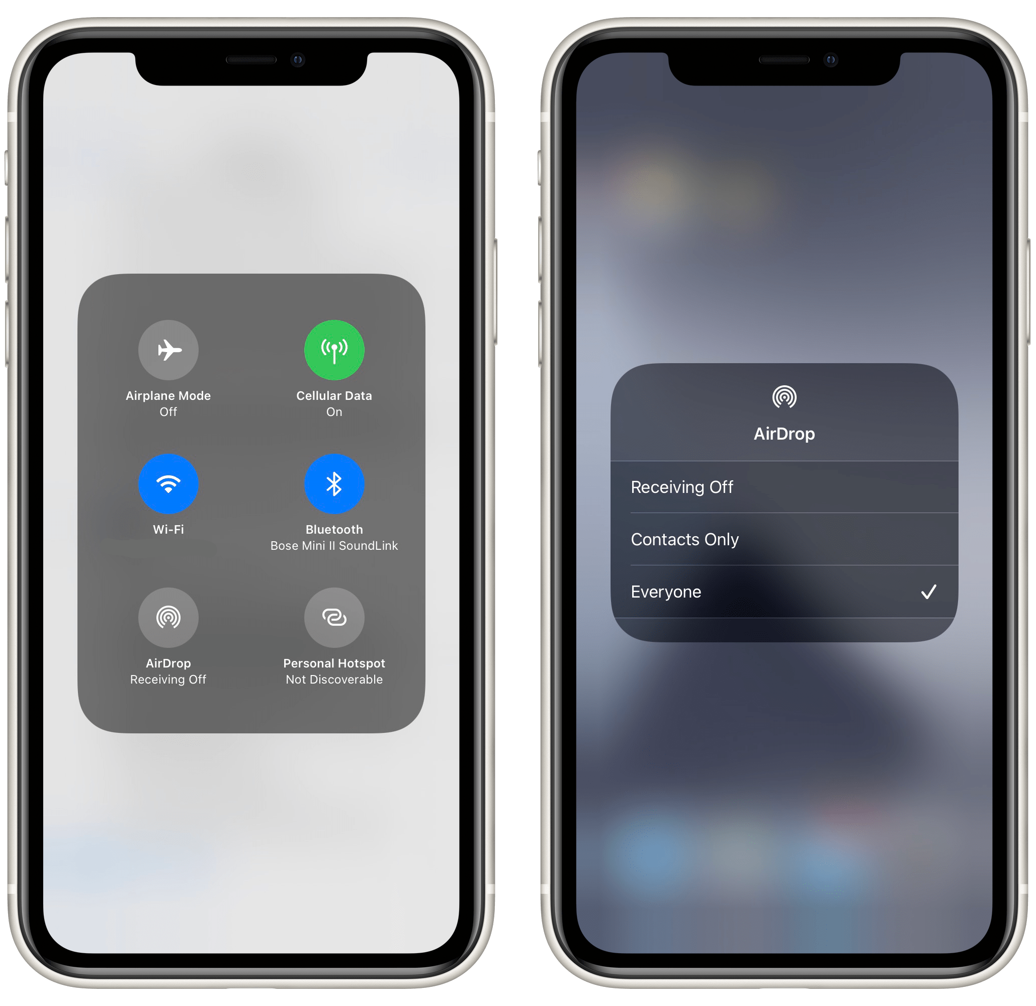 permitir AirDrop en iPhone