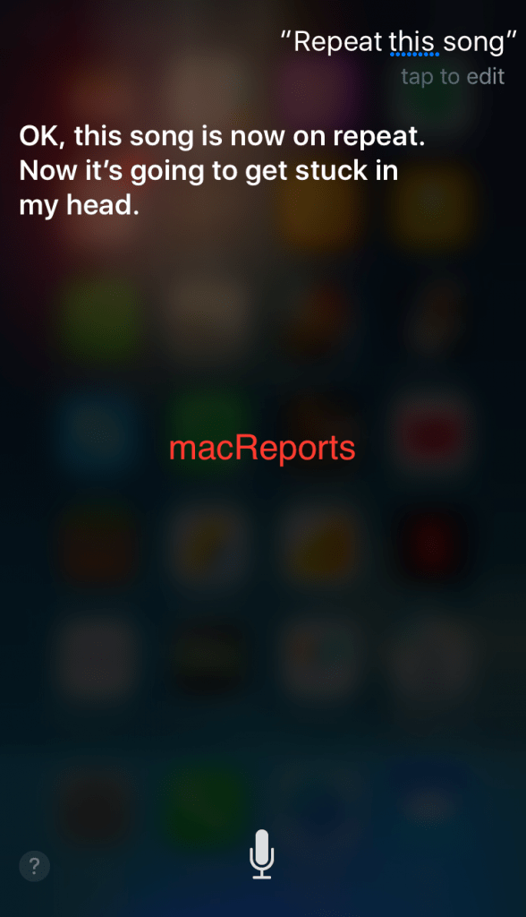 Siri repetir canciones de la aplicación de música