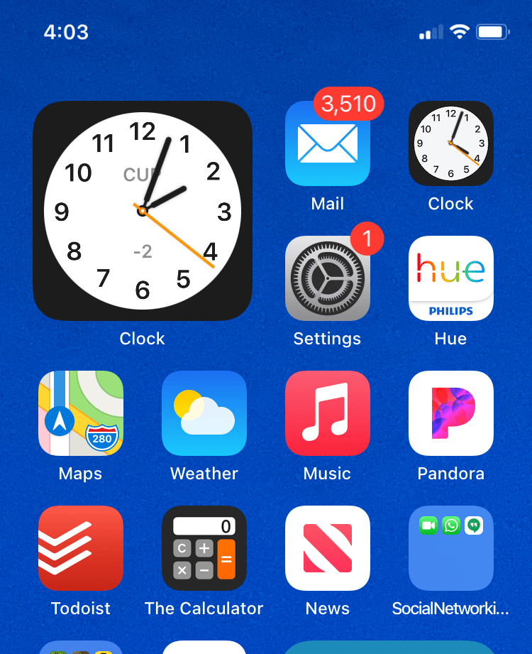 widget que muestra la hora incorrecta en el iPhone